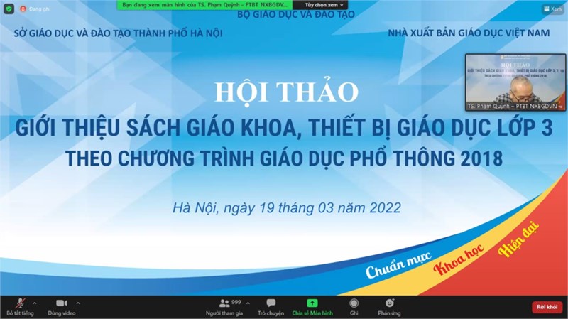 Giáo viên trường Tiểu học Lê Quý Đôn tham dự tập huấn sách giáo khoa lớp 3 mới